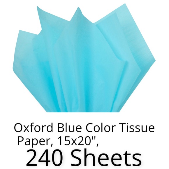 📦 SALE 📦 Tissue Paper, Oxford Blue, Bulk Pack, 240 Sheets, 15x20 - Picture 2 of 2